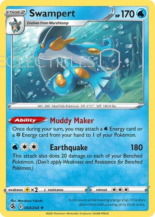 Pokemon Fusion Strike 064/264 Swampert  Holo