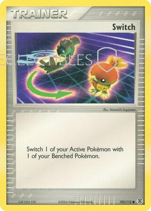 Pokemon EX FireRed & LeafGreen 102/112 Switch Reverse Holo