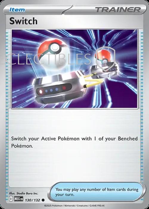 Pokemon Mega Evolutions 130/132 Switch  Reverse Holo