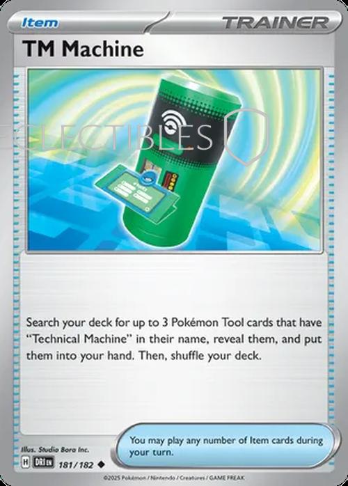 Pokemon Destined Rivals 181/182 TM Machine  Reverse Holo