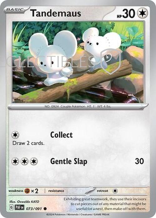 Pokemon Paldean Fates 073/91 Tandemaus  Reverse Holo