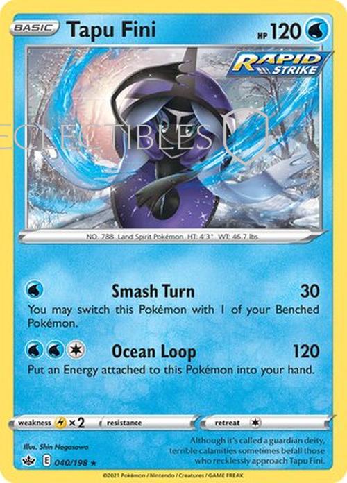 Pokemon Chilling reign 040/198 Tapu Fini Holo