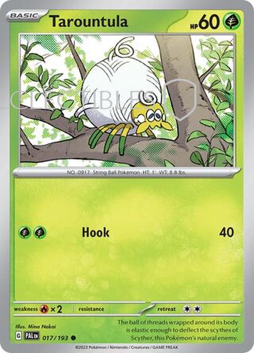 Pokemon Paldea Evolved  017/193 Tarountula  Reverse Holo
