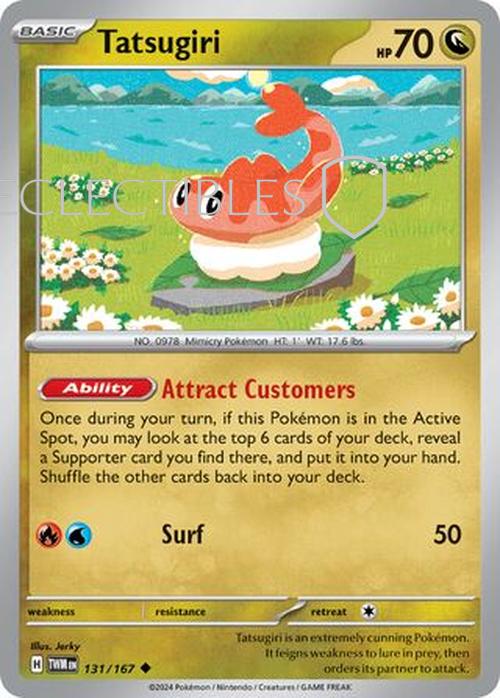 Pokemon Twilight Masquerade 131/167 Tatsugiri  Reverse Holo