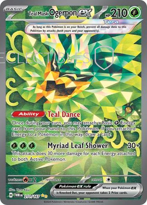 Pokemon Twilight Masquerade 211/167 Teal Mask Ogerpon ex