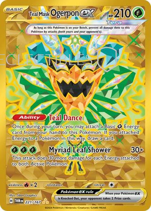 Pokemon Twilight Masquerade 221/167 Teal Mask Ogerpon ex