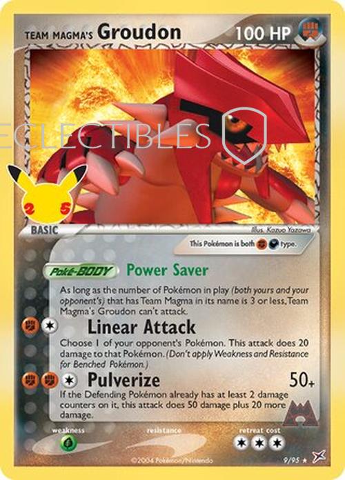 Pokemon Celebrations 09/95 Team Magmas Groudon