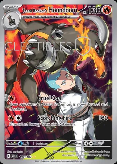 Pokemon Destined Rivals 191/182 Team Rockets Houndoom