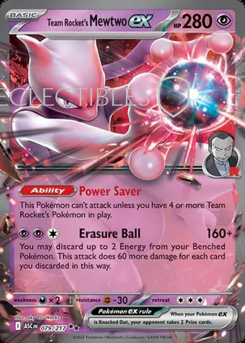 Pokemon Ascended Heroes 079/217 Team Rockets Mewtwo ex