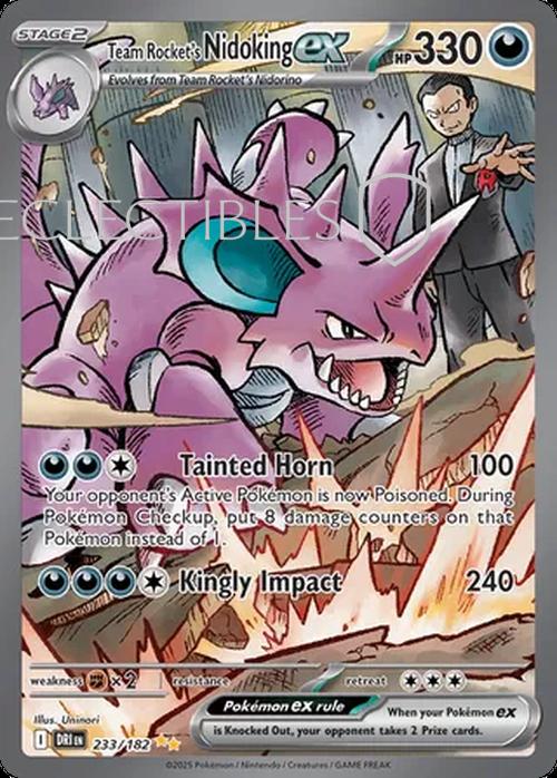Pokemon Destined Rivals 233/182 Team Rockets Nidoking ex
