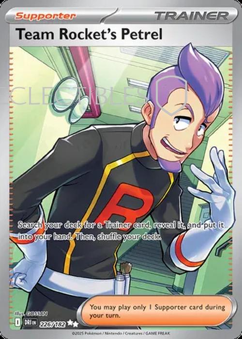Pokemon Destined Rivals 226/182 Team Rockets Petrel