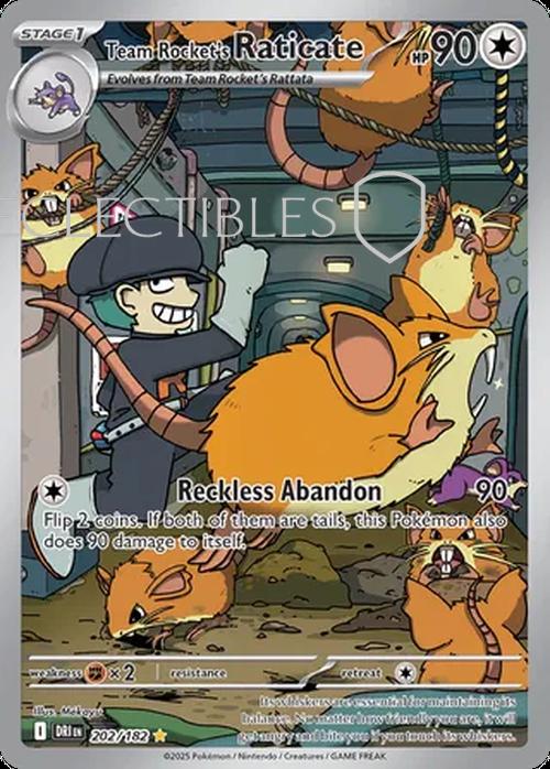 Pokemon Destined Rivals 202/182 Team Rockets Raticate