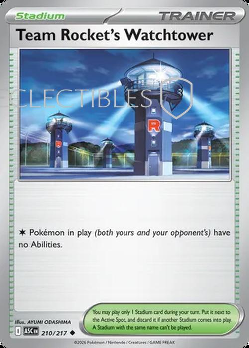 Pokemon Ascended Heroes 210/217 Team Rockets Watchtower  Reverse Holo