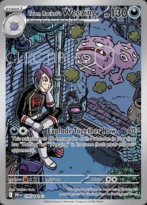 Pokemon Destined Rivals 199/182 Team Rockets Weezing