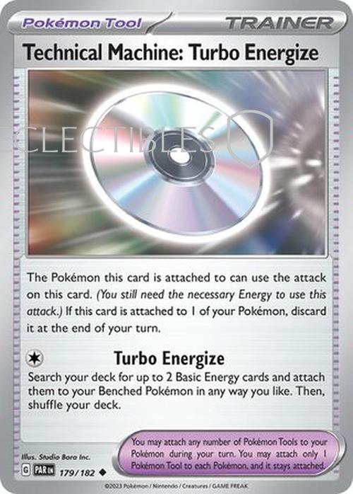 Pokemon Paradox Rift 179/182 Technical Machine Turbo Energize  Reverse Holo
