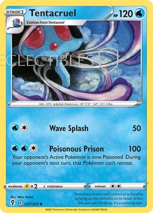 Pokemon Evolving Skies 027/203 Tentacruel  Reverse Holo