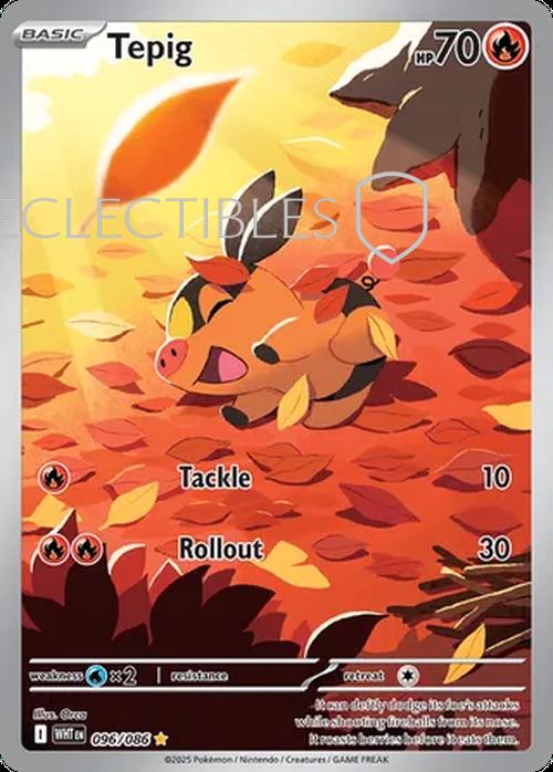 Pokemon White Flare 096/086 Tepig 