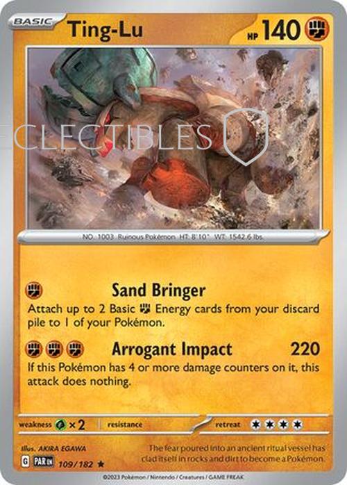 Pokemon Paradox Rift 109/182 Ting Lu  Holo