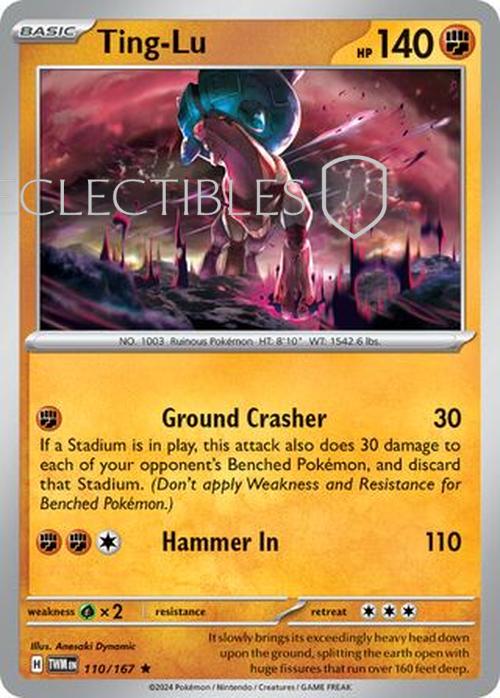 Pokemon Twilight Masquerade 110/167 Ting Lu Holo