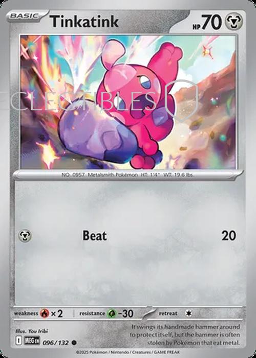 Pokemon Mega Evolutions 096/132 Tinkatink  Reverse Holo