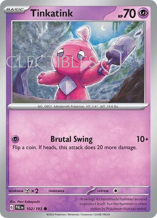 Pokemon Paldea Evolved  102/193 Tinkatink  Reverse Holo