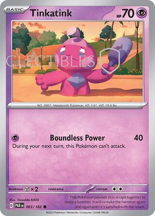 Pokemon Paradox Rift 083/182 Tinkatink  Reverse Holo