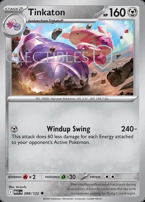 Pokemon Mega Evolutions 098/132 Tinkaton  Reverse Holo