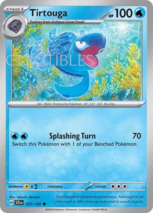 Pokemon Stellar Crown 037/142 Tirtouga  Reverse Holo
