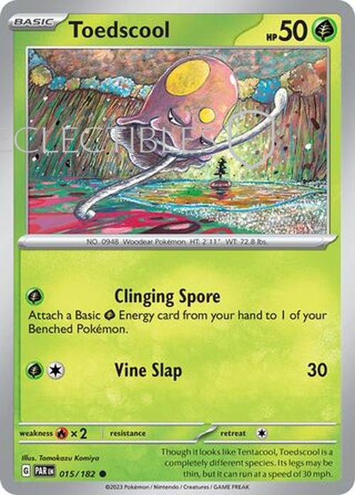 Pokemon Paradox Rift 015/182 Toedscool  Reverse Holo