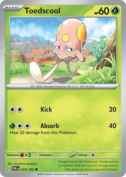 Pokemon Paradox Rift 016/182 Toedscool  Reverse Holo