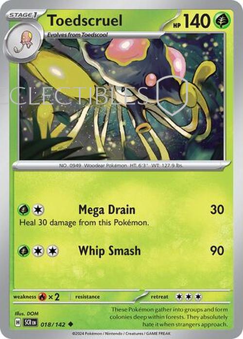 Pokemon Stellar Crown 018/142 Toedscruel  Reverse Holo