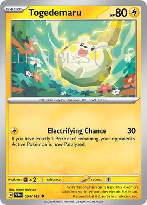Pokemon Stellar Crown 054/142 Togedemaru  Reverse Holo