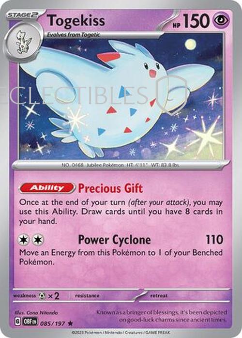 Pokemon Obsidian Flame 085/197 Togekiss Holo