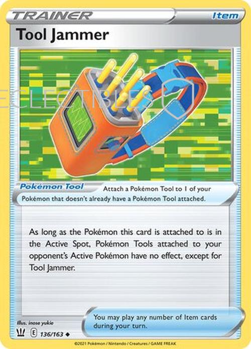 Pokemon Battle Styles 136/163 Tool Jammer  Reverse Holo