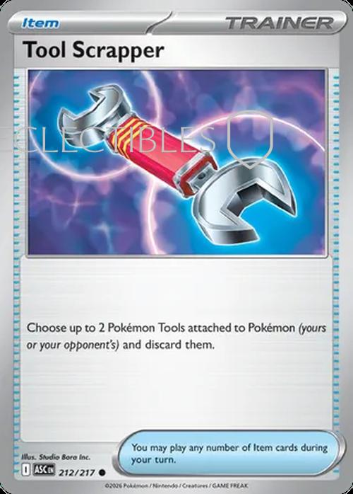 Pokemon Ascended Heroes 212/217 Tool Scrapper  Reverse Holo