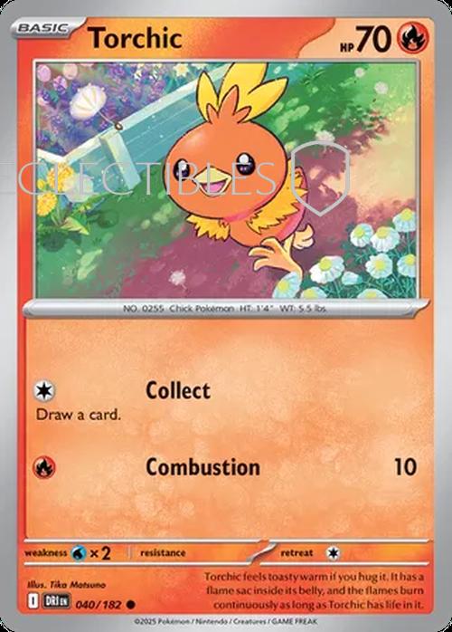 Pokemon Destined Rivals 040/182 Torchic  Reverse Holo