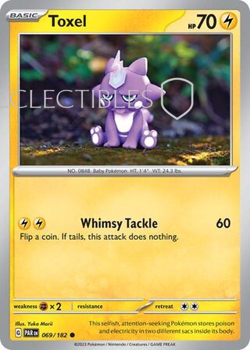 Pokemon Paradox Rift 069/182 Toxel  Reverse Holo