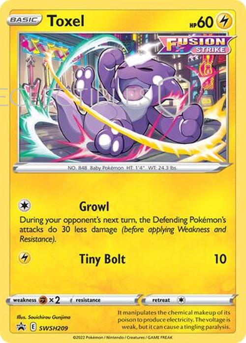 Pokemon SWSH Black Star Promos SWSH 209 Toxel