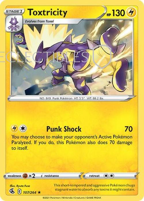 Pokemon Fusion Strike 107/264 Toxtricity  Reverse Holo