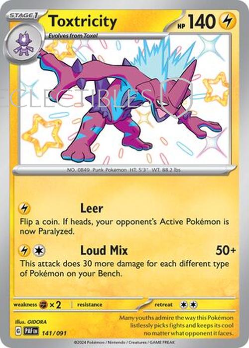 Pokemon Paldean Fates 141/91 Toxtricity