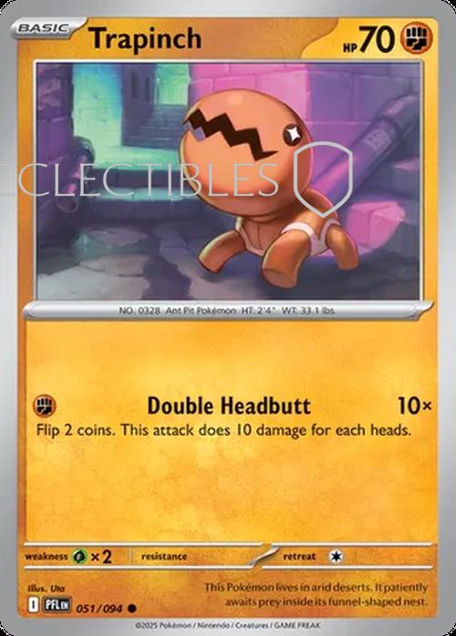 Pokemon Phantasmal Flames 051/094 Trapinch  Reverse Holo