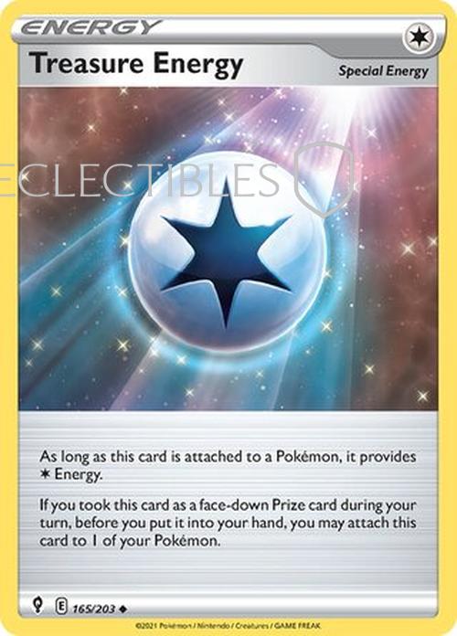 Pokemon Evolving Skies 165/203 Treasure Energy  Reverse Holo