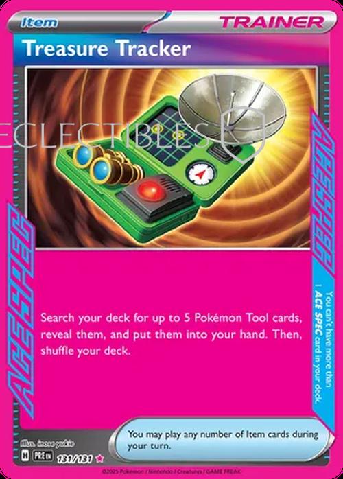 Pokemon Prismatic Evolutions 131/131 Treasure Tracker Ace Spec