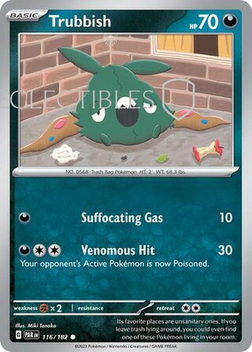 Pokemon Paradox Rift 116/182 Trubbish  Reverse Holo
