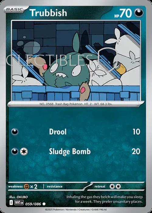 Pokemon White Flare 059/086 Trubbish  Reverse Holo
