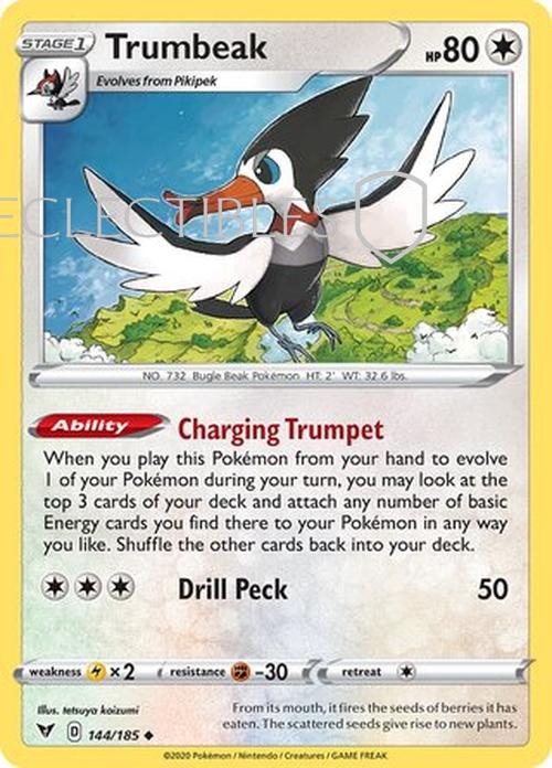 Pokemon Vivid Voltage 144/185 Trumbeak Reverse Holo