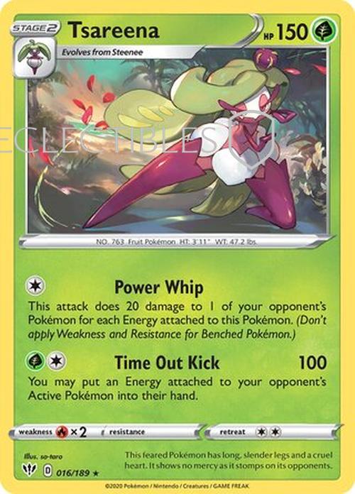 Pokemon Darkness Ablaze 016/189 Tsareena  Reverse Holo