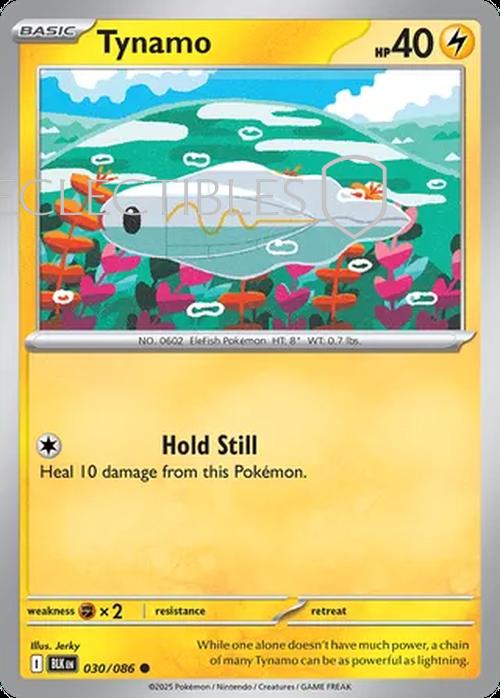 Pokemon Black Bolt 030/086 Tynamo  Reverse Holo