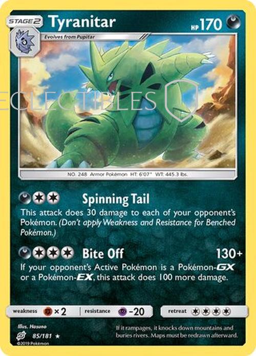 Pokemon Team up 085/181 Tyranitar Reverse Holo