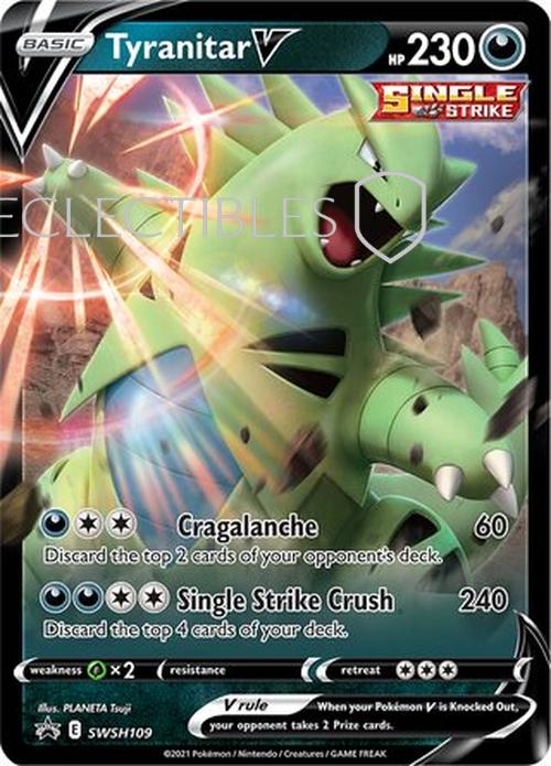 Pokemon SWSH Black Star Promos SWSH 109 Tyranitar V